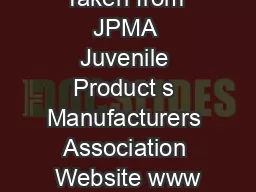 Taken from JPMA Juvenile Product s Manufacturers Association Website www