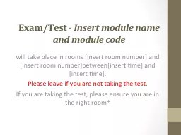 Exam/Test