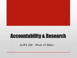 Accountability & Research