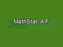 MathStat  A F