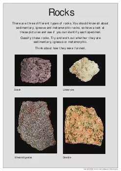 There are three different types of rocks. You should know all about se