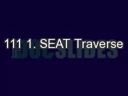 111 1. SEAT Traverse