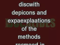 A pact discwith depicons and expaexplaations of the methods recmeed in