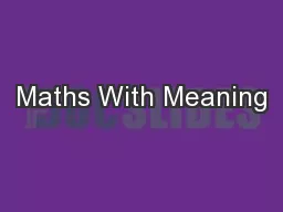 Maths With Meaning