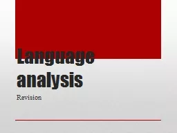 Language analysis