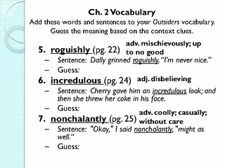 Ch. 2 Vocabulary