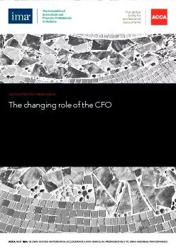 The changing role of the CFO