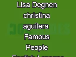Christina Aguilera By Lisa Degnen christina aguilera  Famous People English Lessons