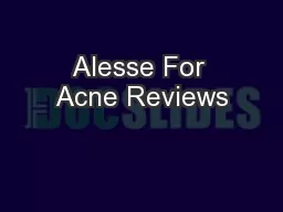 Alesse For Acne Reviews