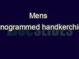 Mens monogrammed handkerchiefs