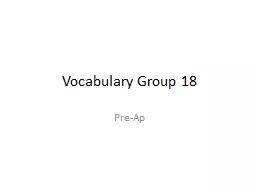 Vocabulary Group 18