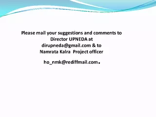 Please mail your suggestions and comments to