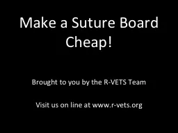 Make a Suture Board Cheap!