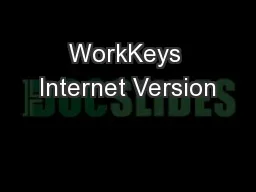 WorkKeys Internet Version