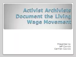 Activist Archivists Document the Living Wage Movement