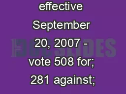Amendment C effective September 20, 2007 - vote 508 for; 281 against;
