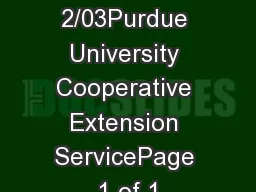 Revised 2/03Purdue University Cooperative Extension ServicePage 1 of 1