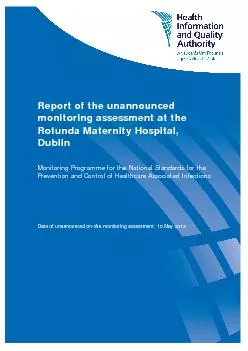Report of the unannounced monitoring assessment at the Rotunda Hospita