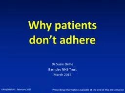 Why patients don’t adhere