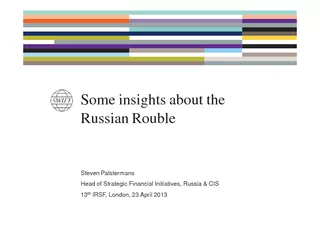 Some insights about the Russian Rouble Steven Palstermans Head of Stra