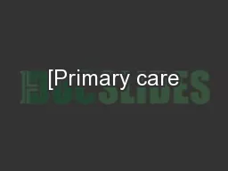 [Primary care