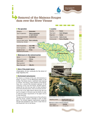 Removal of the Maisons-Rouges dam over the River Vienne