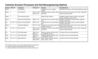 Common Erosion Processes and Soil Bioengineering Options
