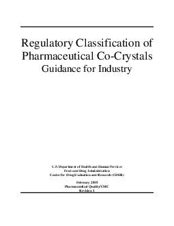 Guidance for Industry Regulatory Classification of Pha