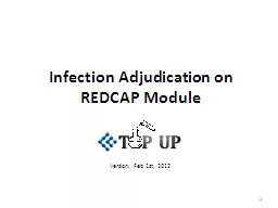 Infection Adjudication on REDCAP Module