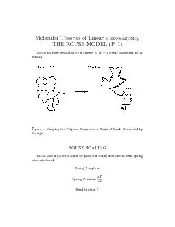 MolecularTheoriesofLinearViscoelasticityTHEROUSEMODEL(P.1)Modelpolymer