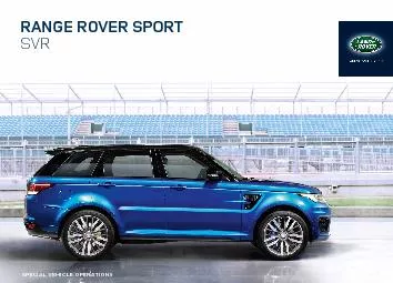 SPECIAL VEHICLE OPERATIONS RANGE ROVER SPORT SVR