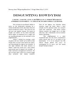 from “Disgusting Rowdyism.”