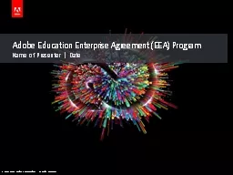 Adobe Education Enterprise Agreement (EEA) Program