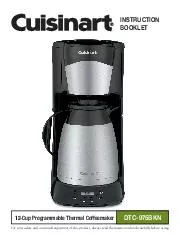 Cup Programmable Thermal Coffeemaker DTCBKN INSTRUCTIO