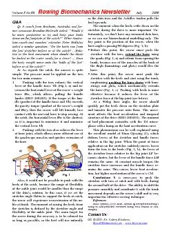 Rowing Biomechanics Newsletter July 2008