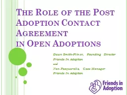 The Role of the Post Adoption Contact Agreement