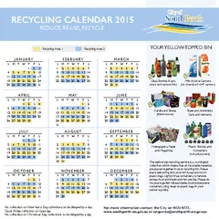 REDUCE, RE-USE, RECYCLERECYCLING CALENDAR 2015The yellow top recycling
