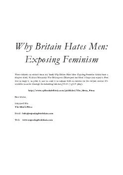 Why Britain Hates Men: