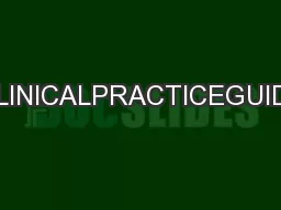 SOGCCLINICALPRACTICEGUIDELINES
