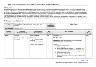 Risk Assessment for Use of Alcohol-Based Hand Rubs in Healthcare Facil