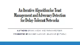 An Iterative Algorithm for Trust