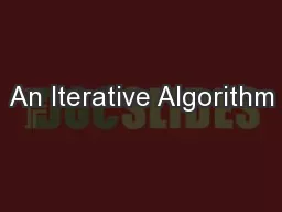 An Iterative Algorithm