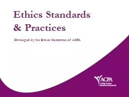 Ethics Standards
