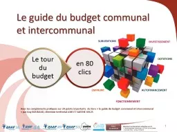 Le guide du budget communal et intercommunal