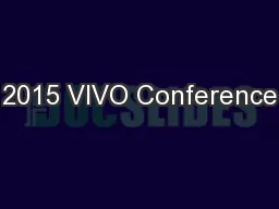 2015 VIVO Conference