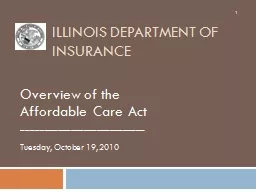 Illinois DEPARTMENT of insurance
