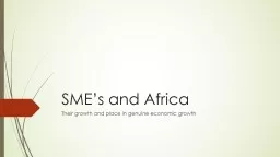 SME’s and Africa – the ‘missing middle’