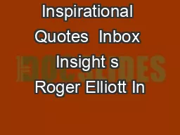Inspirational Quotes  Inbox Insight s Roger Elliott In