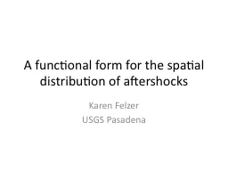 A functional form for the spatial distribution of aftershoc