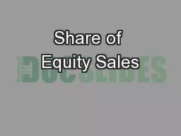 Share of Equity Sales